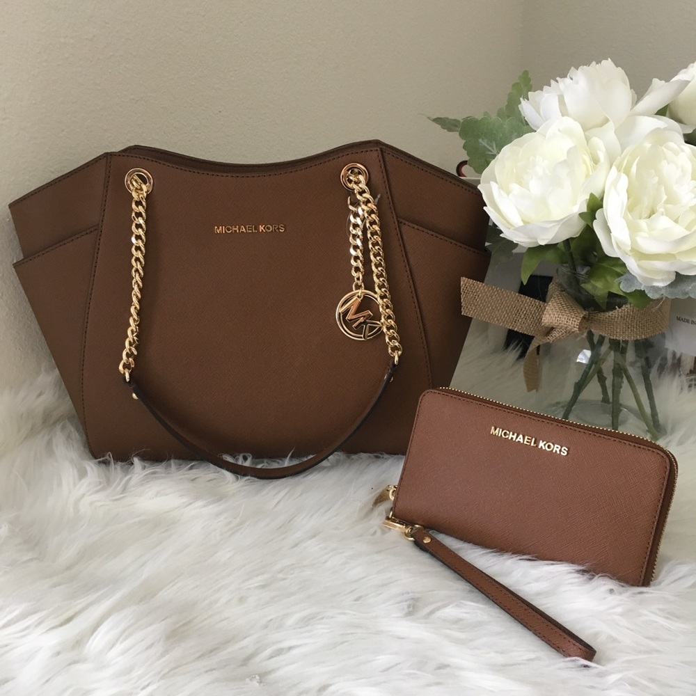 Michael Kors Large chain tote bag &matching wallet - Picture 2 of 7